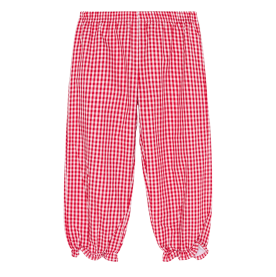 Girl's Gingham Ruffle Bubble Pants